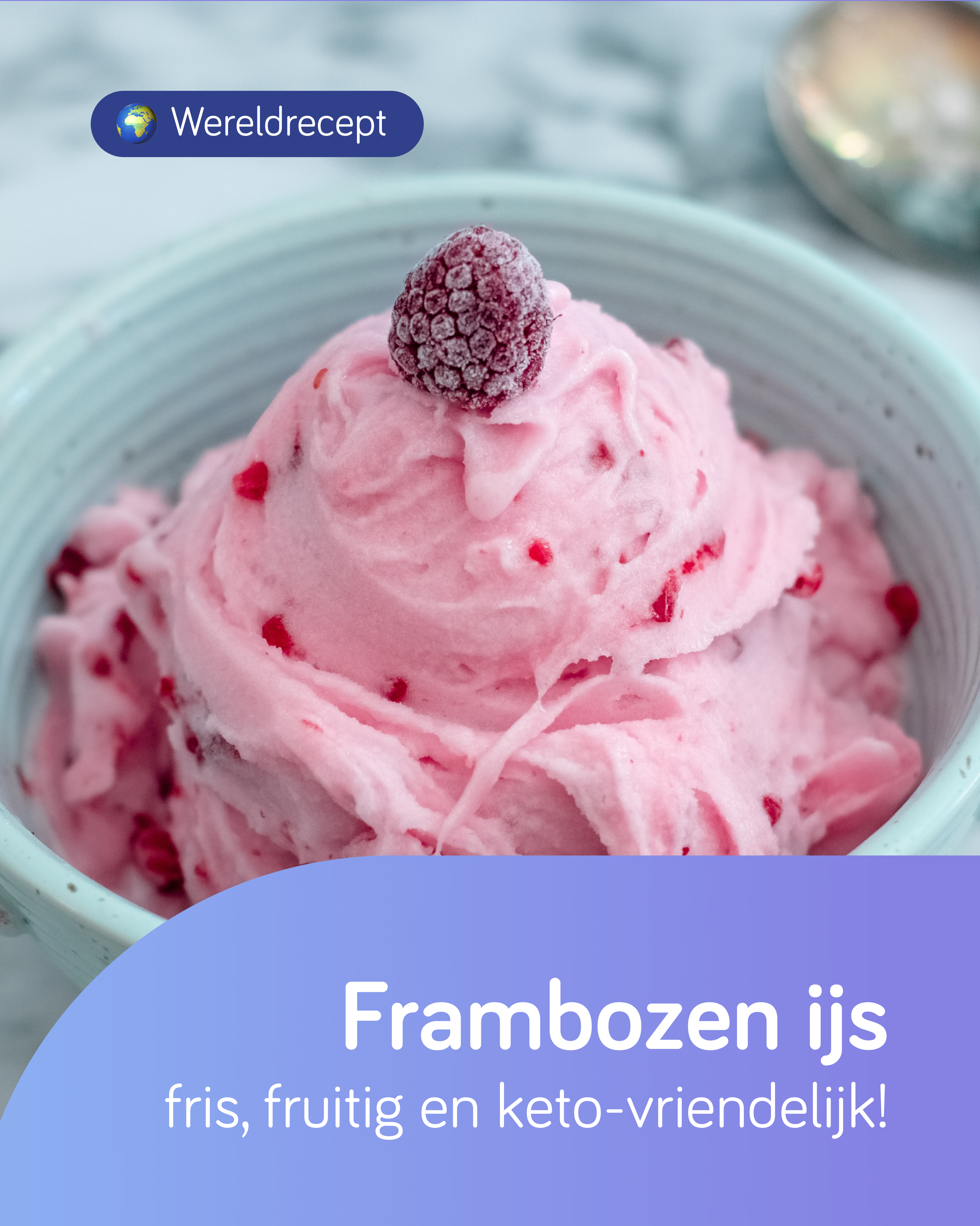 Frambozen ijs
