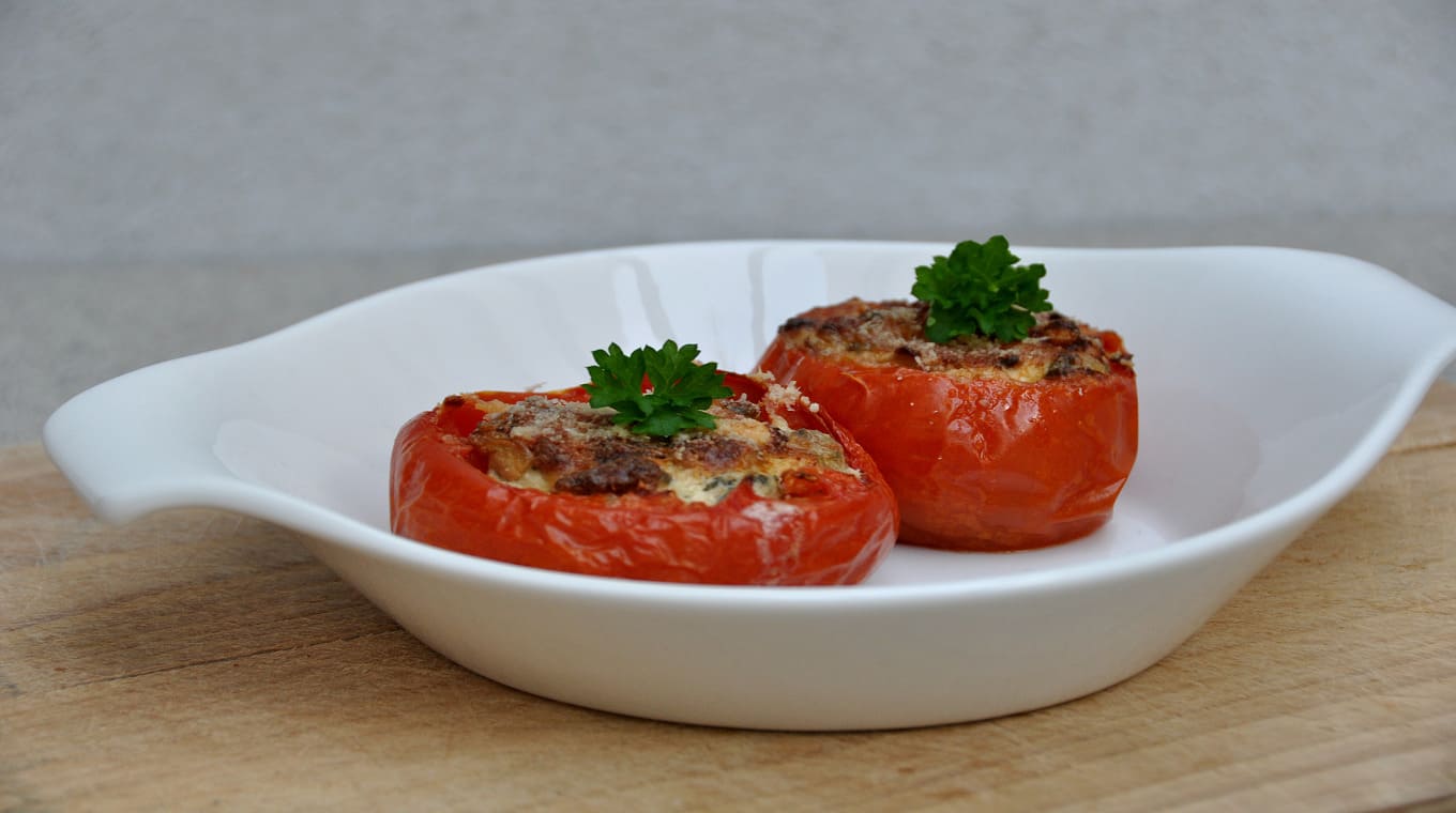 Gevulde tomaat uit de oven